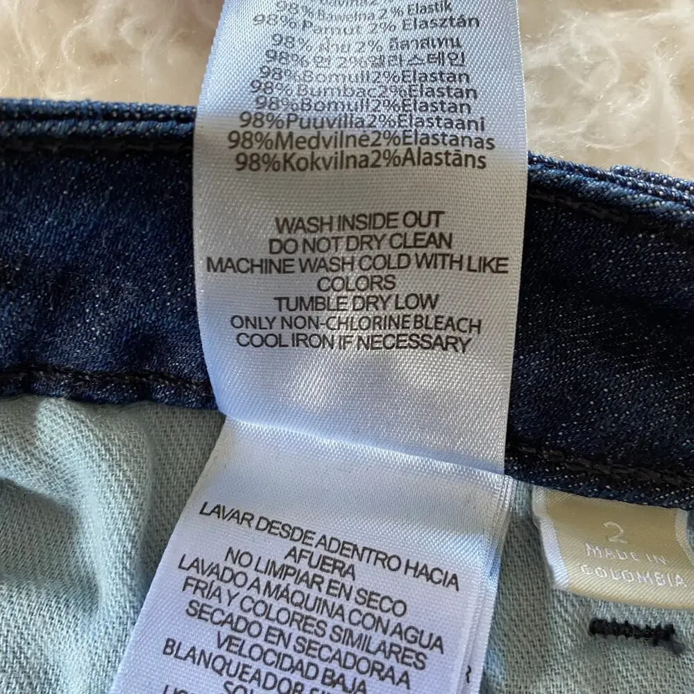 Michael Kors Straight Leg Skinny Blue Jeans Dark Wash Size 2